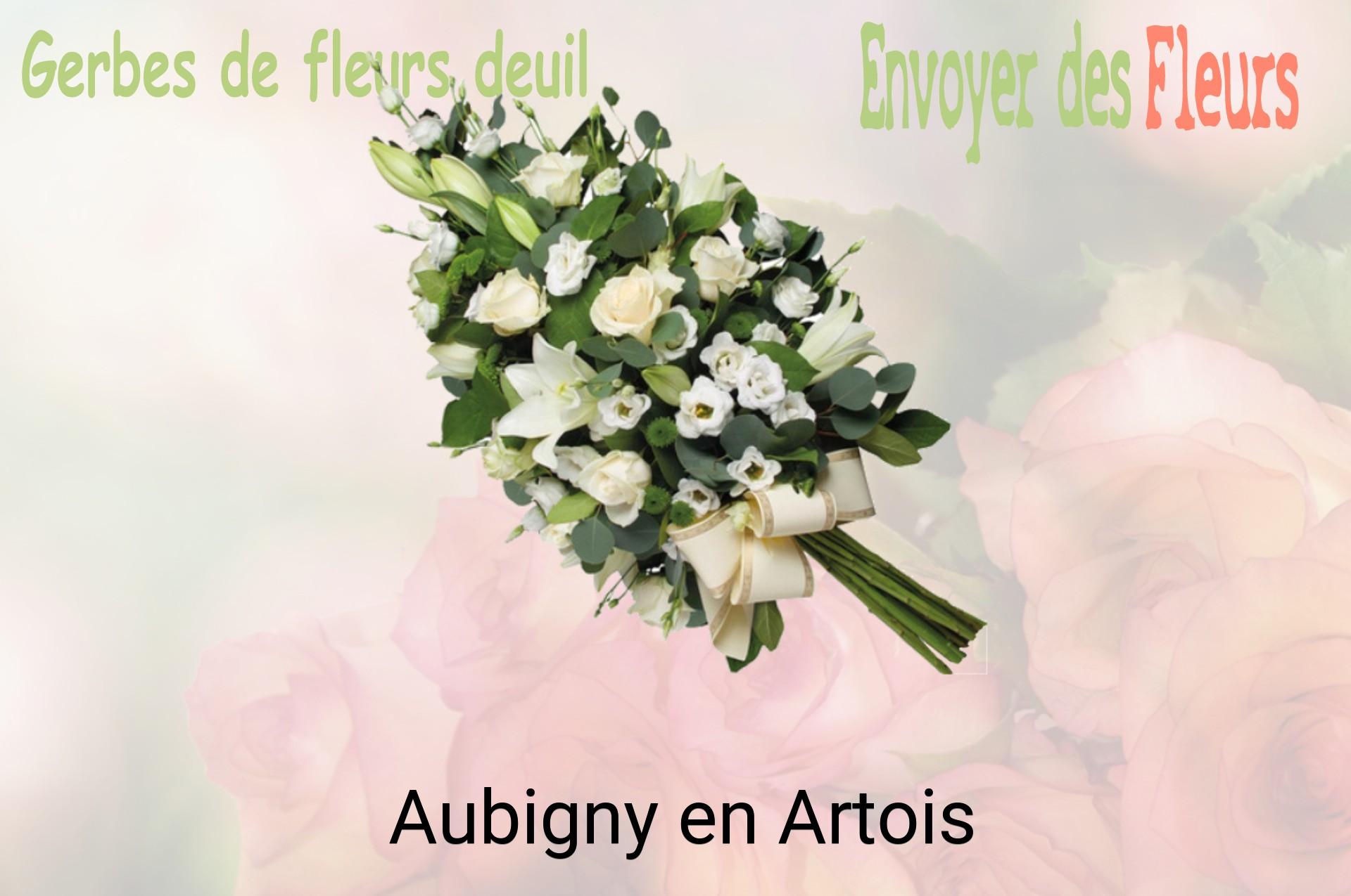 Gerbe de fleurs de deuil livrée à Aubigny-en-Artois